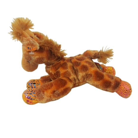 Adventure Planet Giraffe Plush Orange Brown Sparkle Hooves Stuffed Animal Toy - Picture 2 of 6